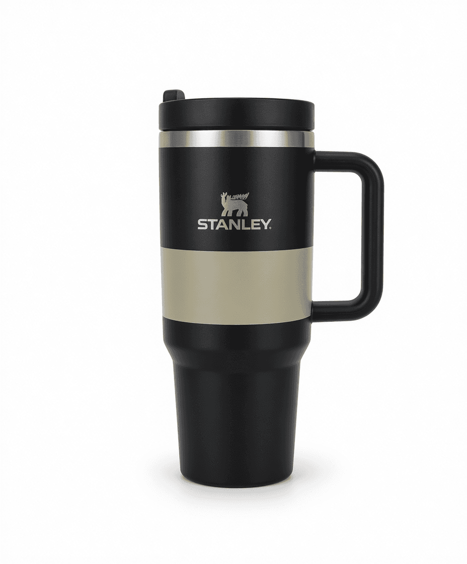 Stanley Black Travel Mug with Handle