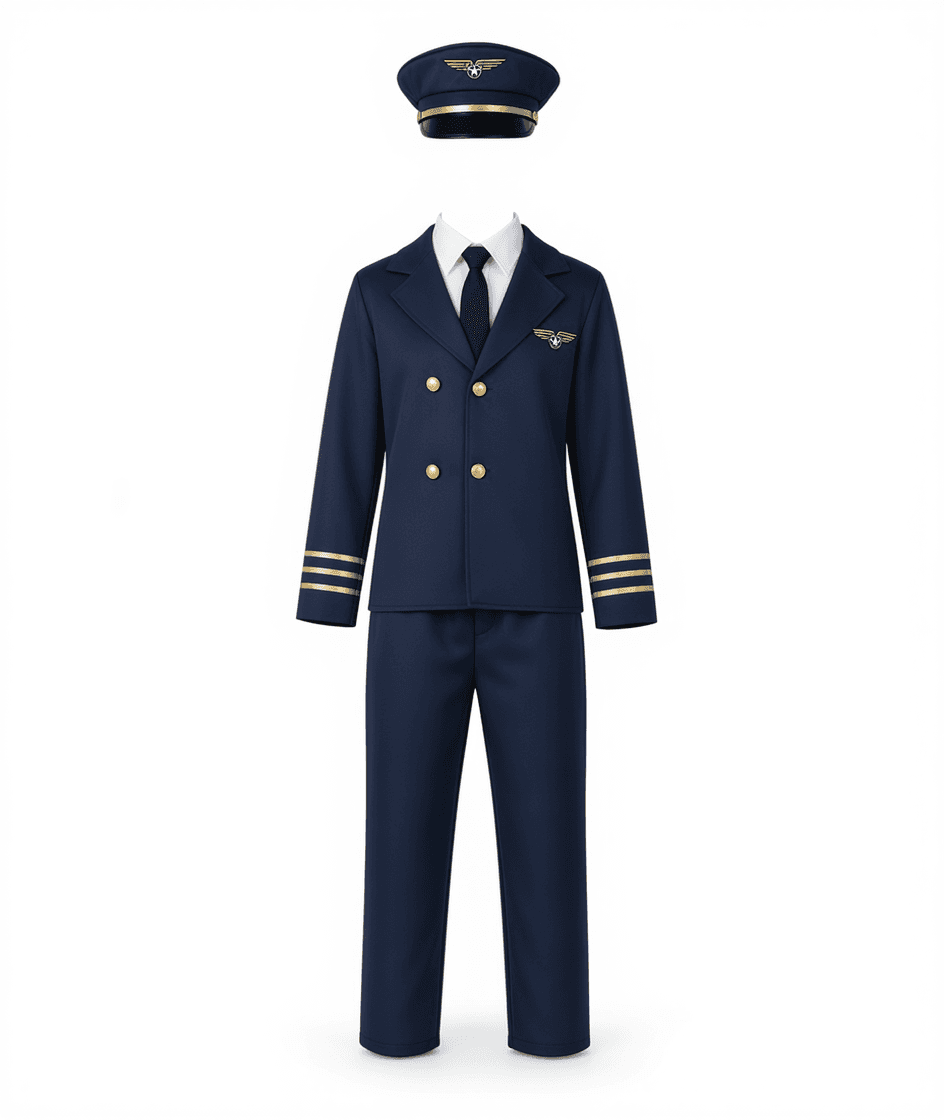 Kids Pilot Costume Set