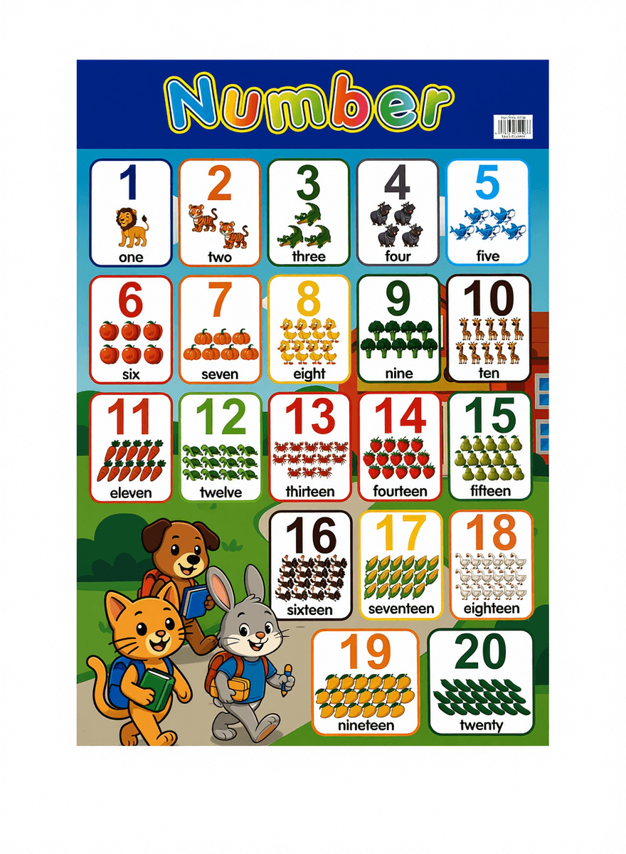 Numbers 1-20 Educational Wall Chart