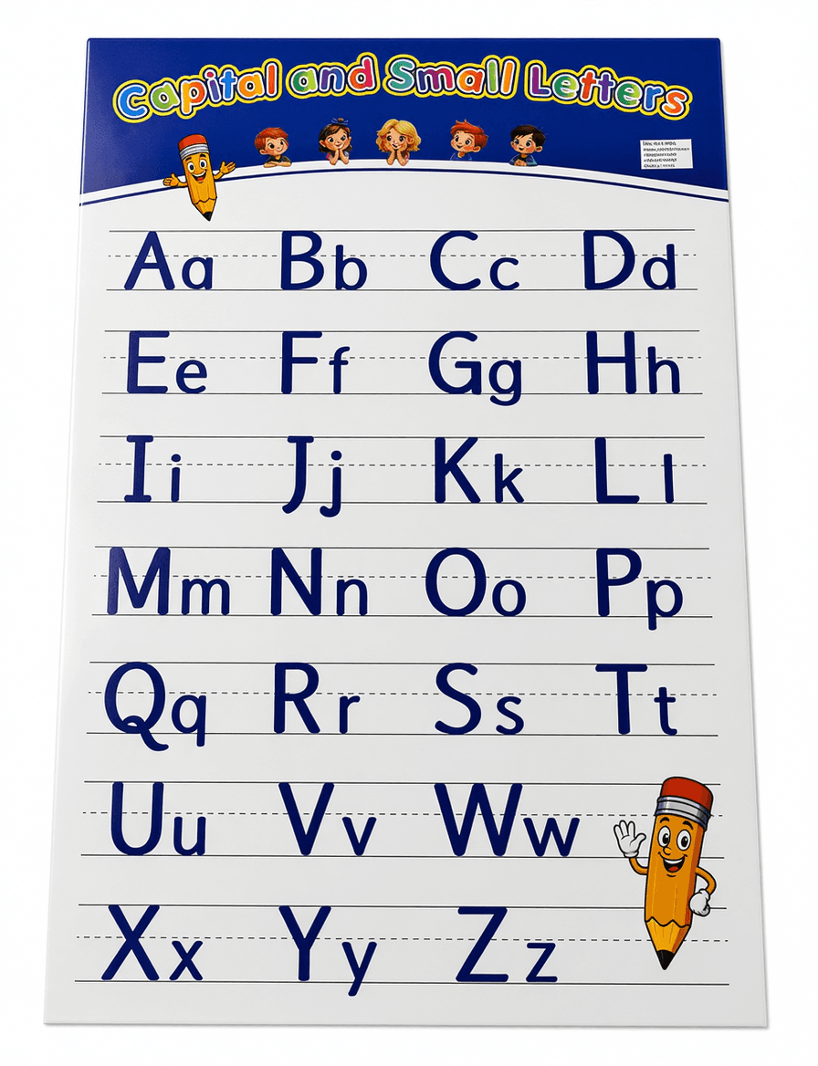 Capital and Small Letters Alphabet Chart