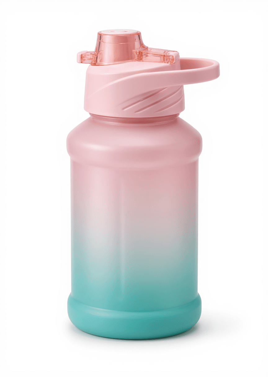 Pink Mint Gradient Kids Water Bottle
