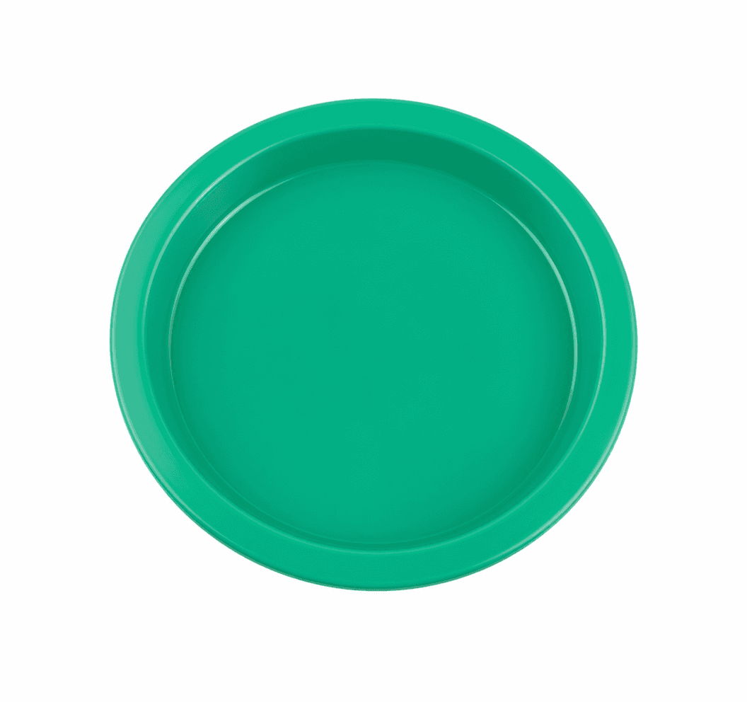 Green Round Plastic Party Plates 10pcs