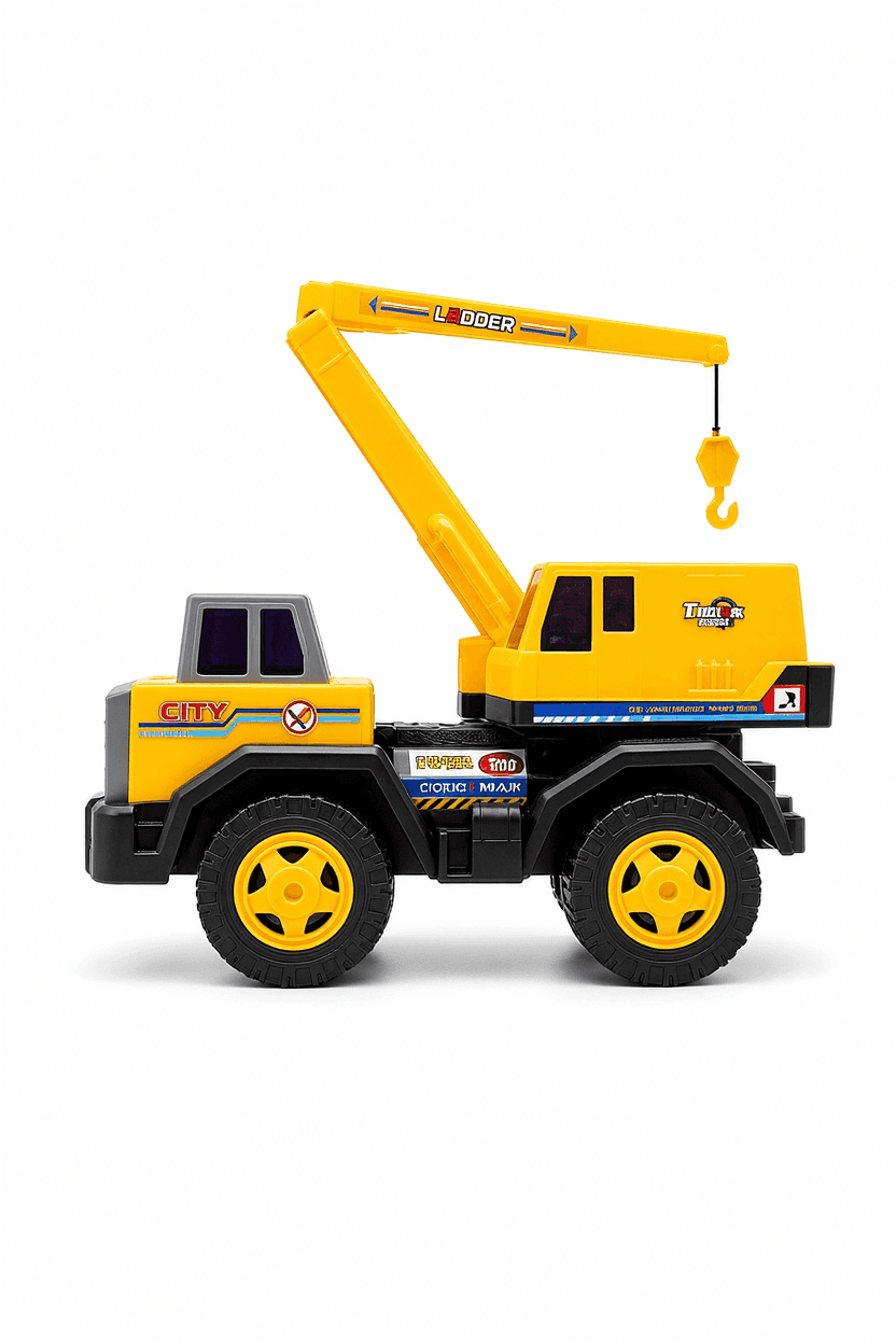 Yellow City Crane Truck Toy