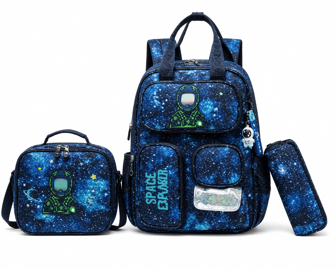 Space Explorer Kids Backpack 3-Piece Set