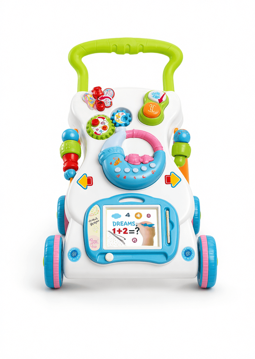 Interactive Baby Walker with Drawing Board