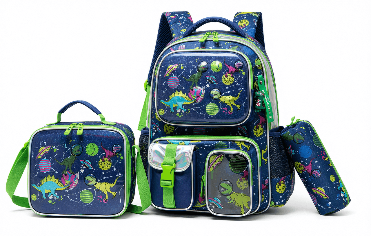 Dinosaur Space 17" Backpack 3-Piece Set