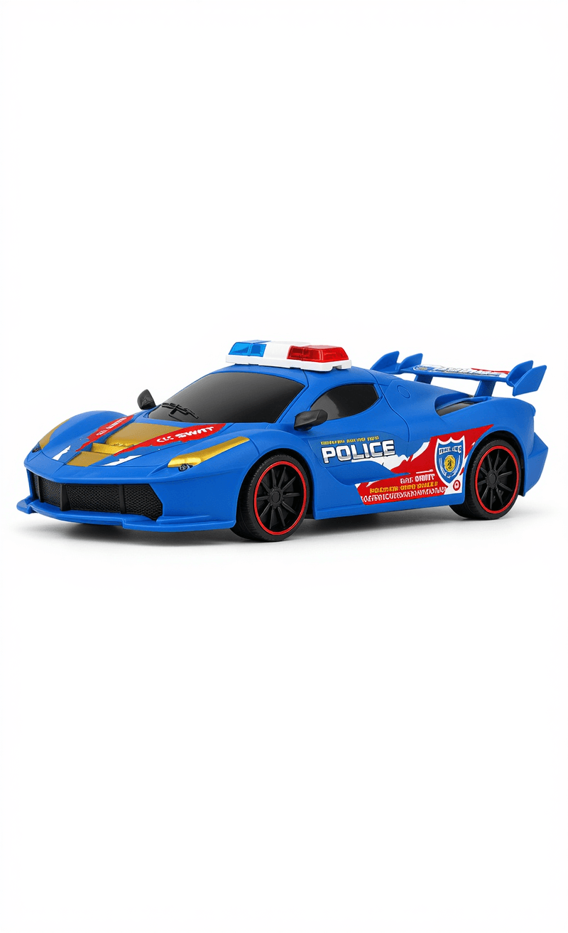Blue Police Sports Car Toy